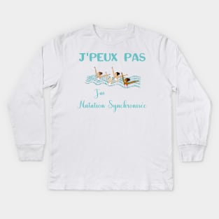 j'peux pas j'ai natation synchronisée Kids Long Sleeve T-Shirt